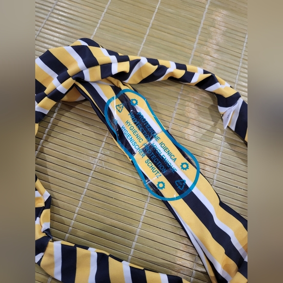 Yellow Black Stripe Small Bikini - Picture 5 of 7